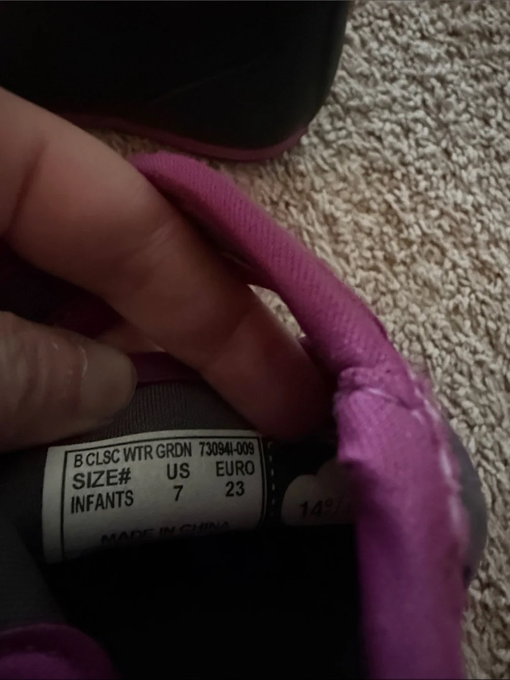 Bogs Kids Black Rain Boots with Purple Floral Shaft
